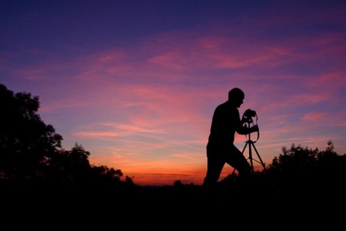 Graham shooting the sunset. I should take more silhouette images.