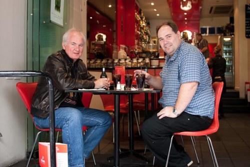 Barry and I having lunch...