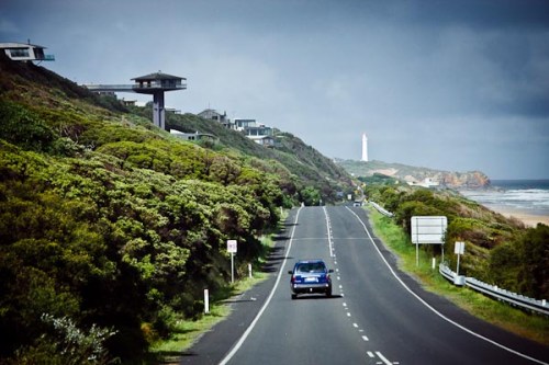 IMG_8501 We decided to head back to Melbourne and I thought I'd get this shot of that house with the lighthouse in Anglesea in the distance.