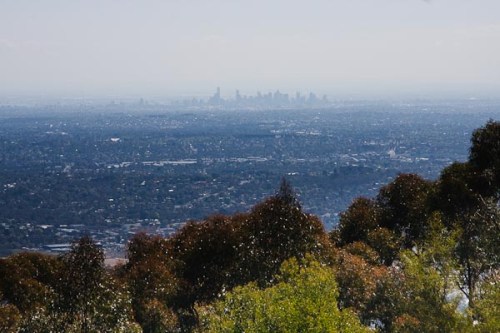 Melbourne city centre in the distance...